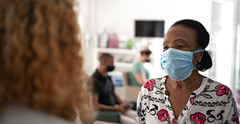 A doctor and a patient connecting
