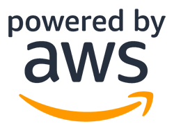 Powered by Aws logo