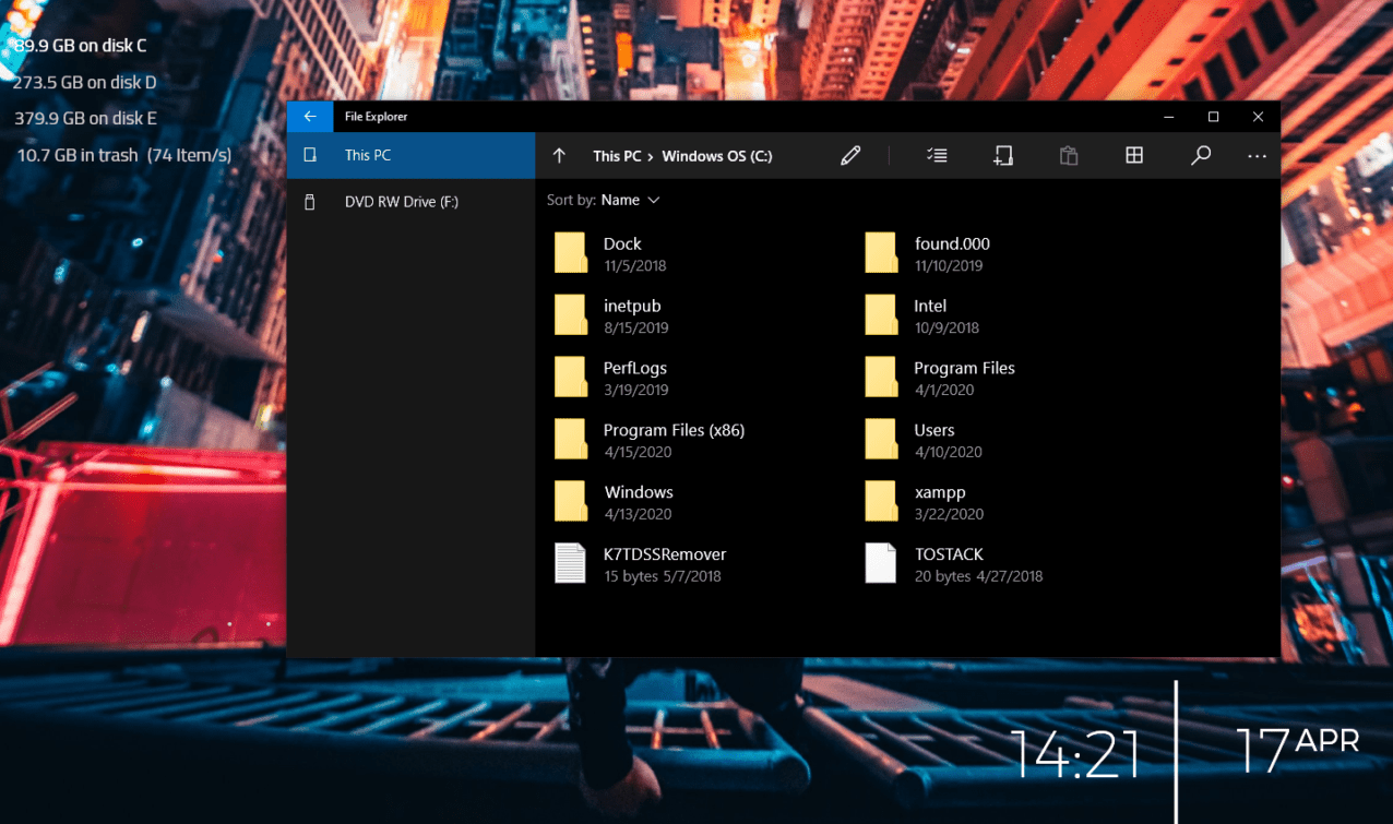 Windows 10 new Modern File Explorer