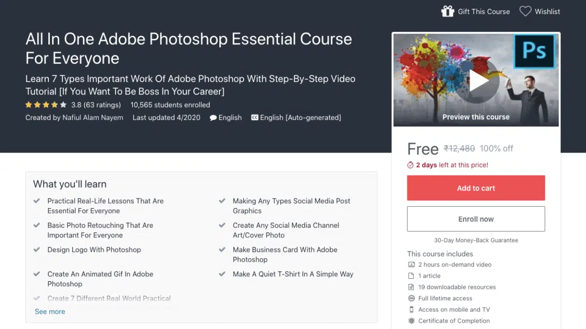 All In One Adobe Photoshop Essential Course For Everyone