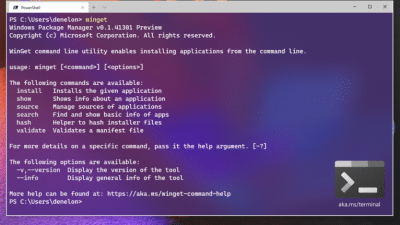 Windows 10 own buiit-in Package Manager