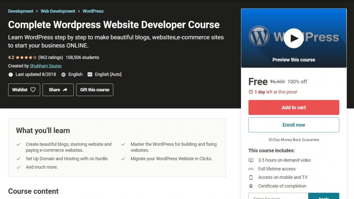 WordPress Website Developer Course 12